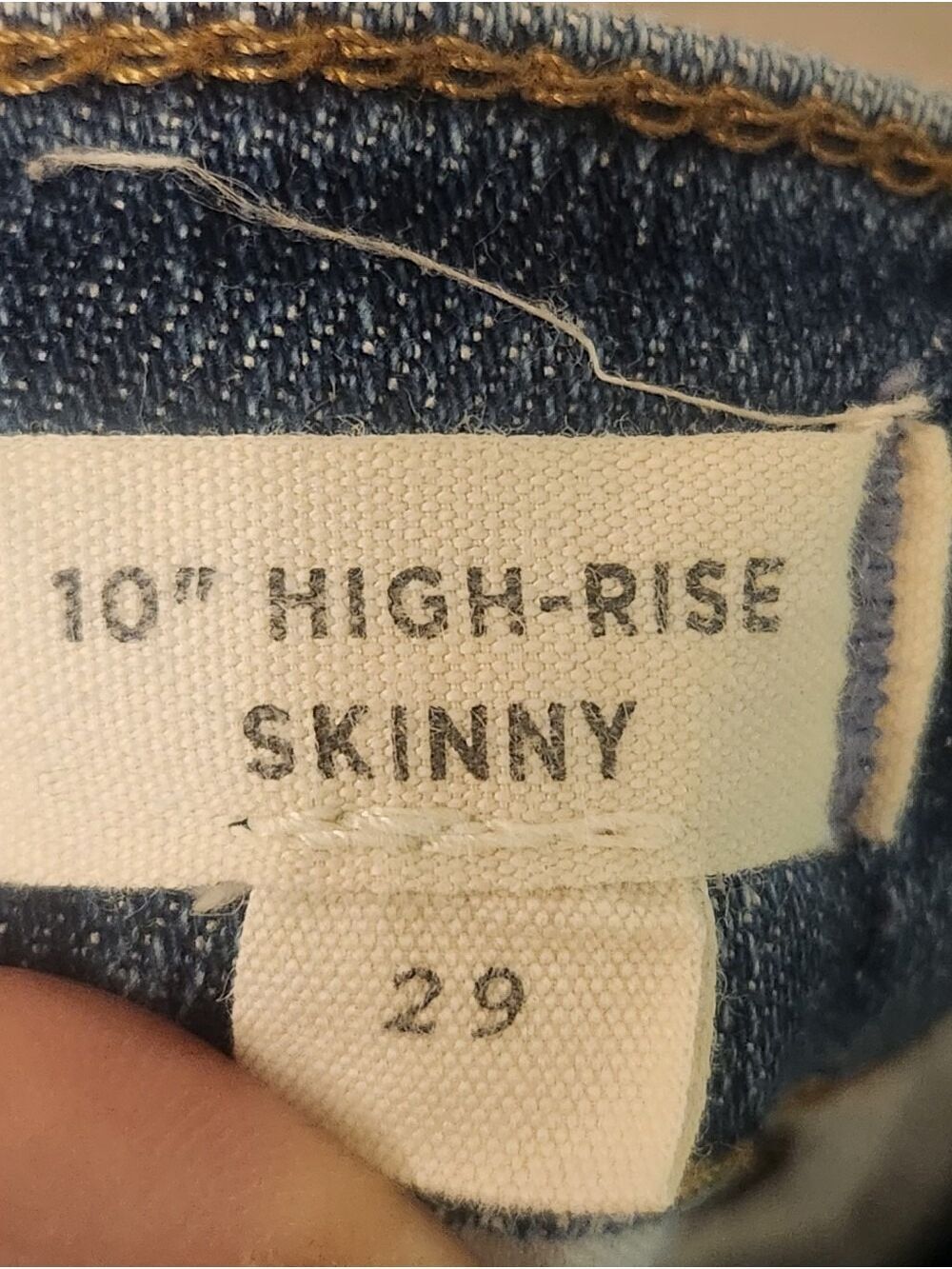 Madewell 10" High-Rise Skinny Jeans Medium Wash Denim Size 29 Whiskering - Picture 5 of 14